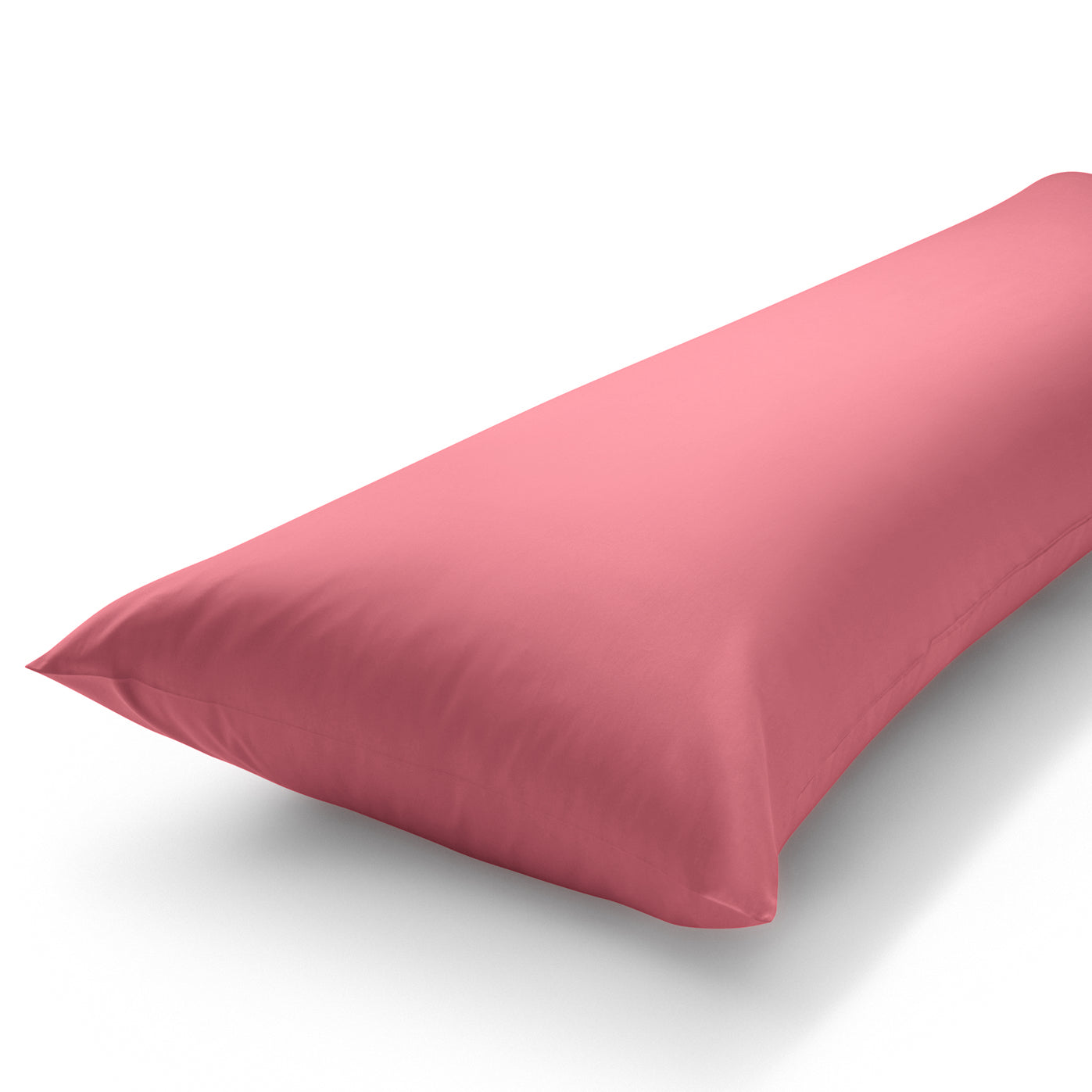 pink coral sateen cotton body pillowcase