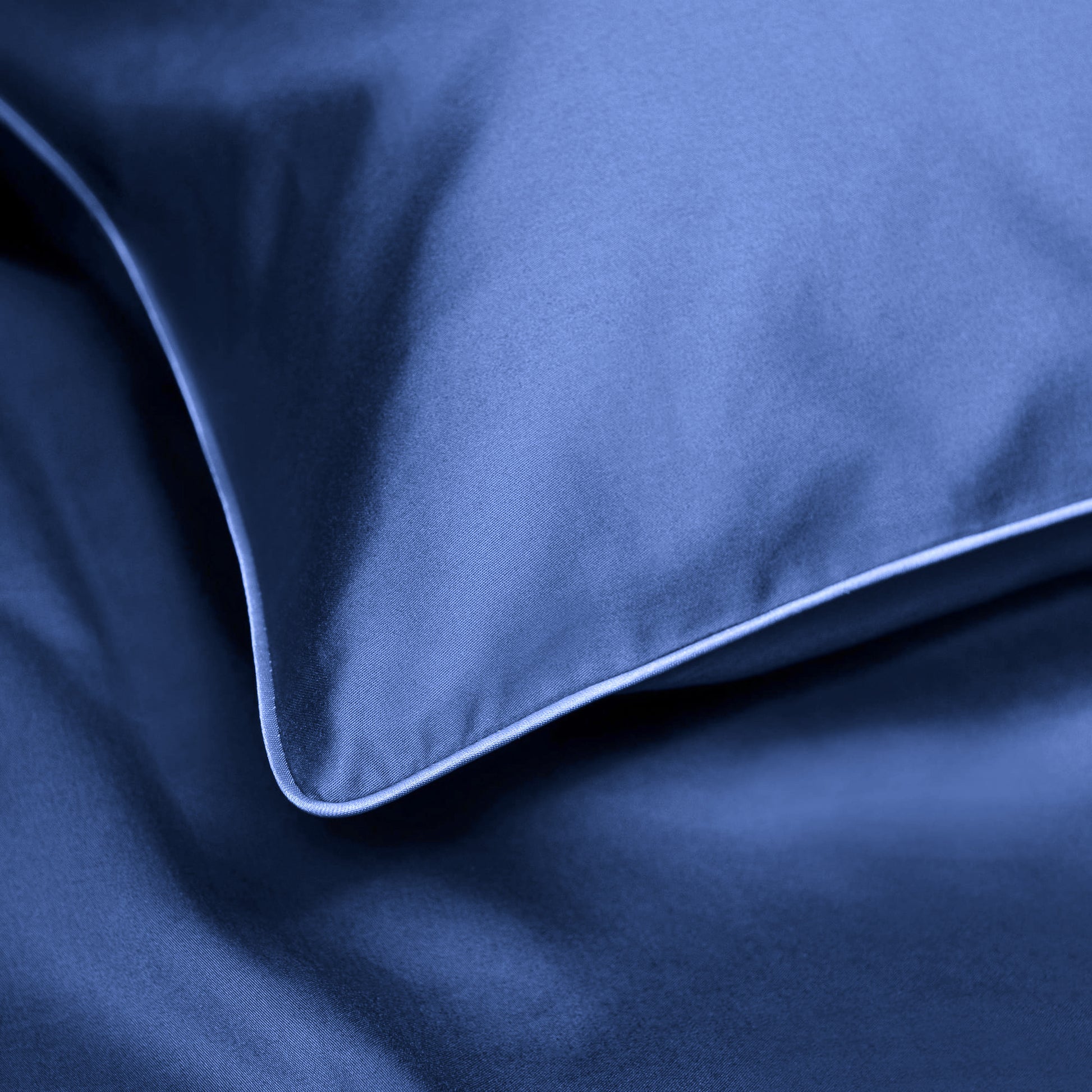 blue pillowcase detail